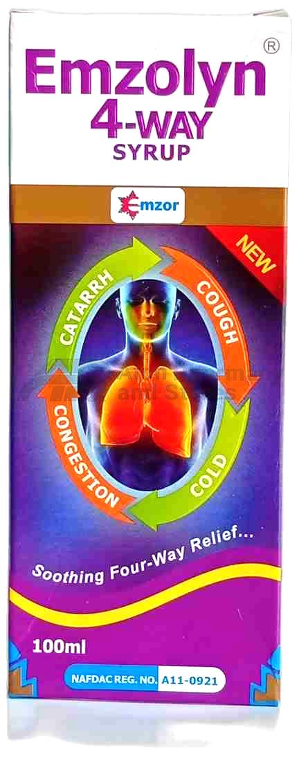 Emzolyn 4 Way Syrup 100Ml