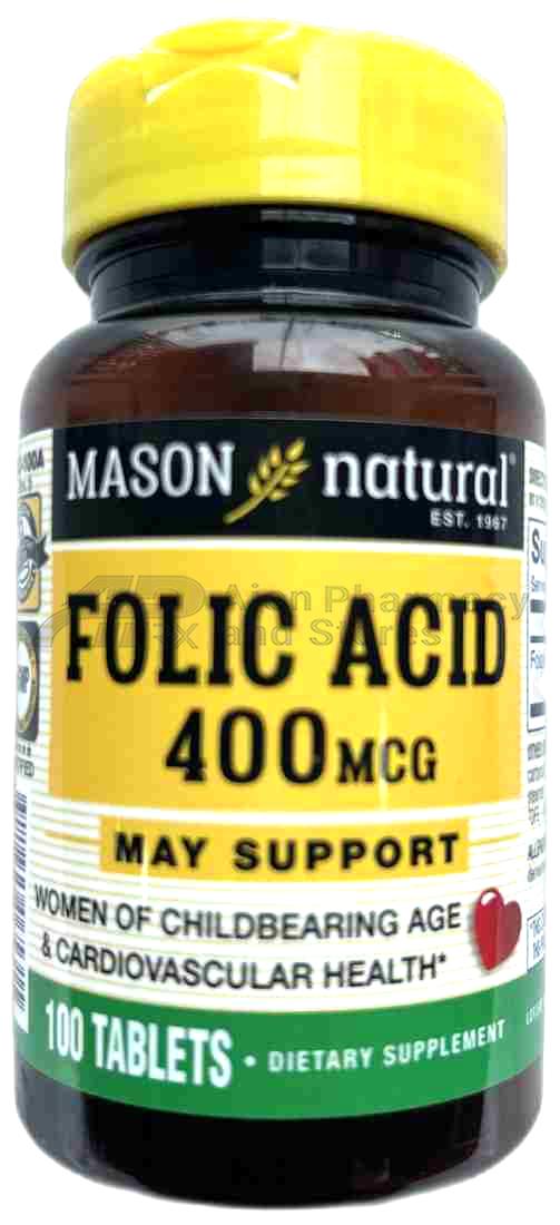 Mason Folic Acid 400Mcg X100