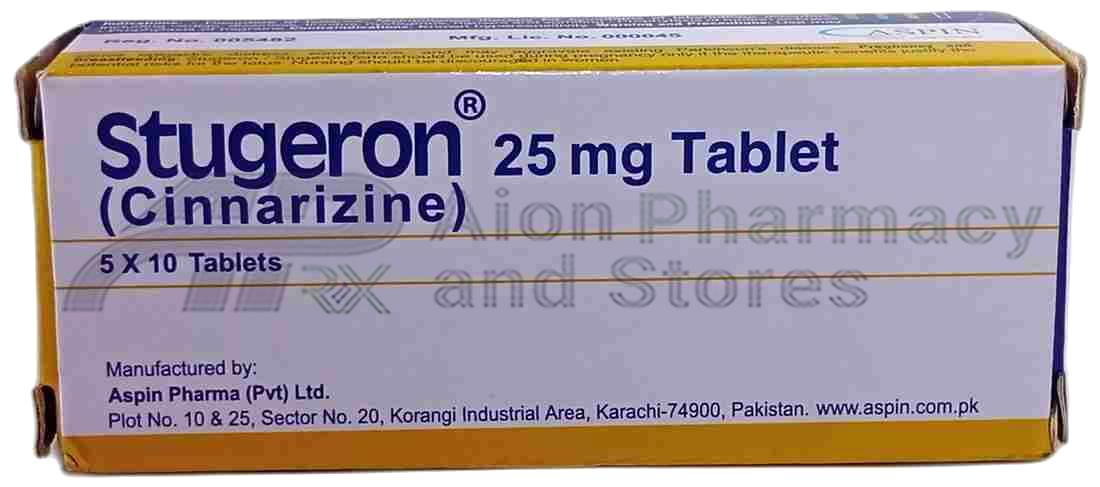 Stugeron Cinnarizine 25Mg Tabs